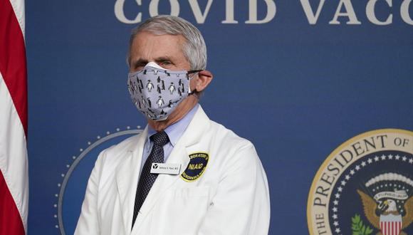 El experto en enfermedades infecciosas del gobierno estadounidense, doctor Anthony Fauci, en Washington el 25 de febrero del 2021. (AP Photo/Evan Vucci, File).