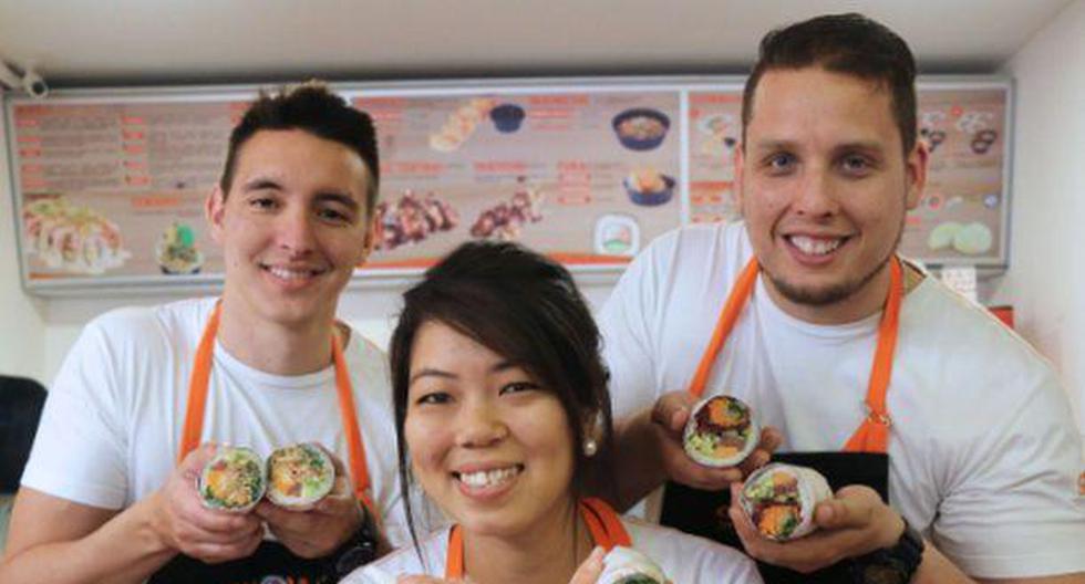 André Costa Lima, Takako Izumi y Carlos Villacorta han creado el delicioso Burroll. (Foto: Shoyu)