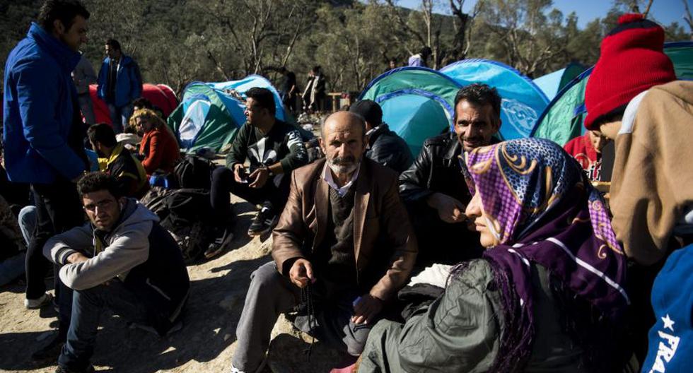 Refugiados en isla de Lesbos. (Foto: EFE)