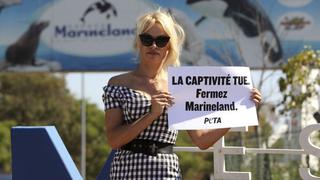 Pamela Anderson protestó así contra parque marino al sur de Francia [FOTOS]