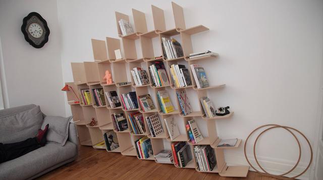 Este librero de madera "crece" según tus necesidades en casa - 2