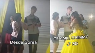 Sorprenden a fan de BTS en su fiesta de quince años con un ‘Jimin’ de cartón como chambelán