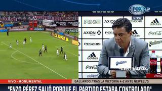 Alianza Lima vs. River Plate: Marcelo Gallardo se deshizo en elogios sobre el cuadro íntimo | VIDEO