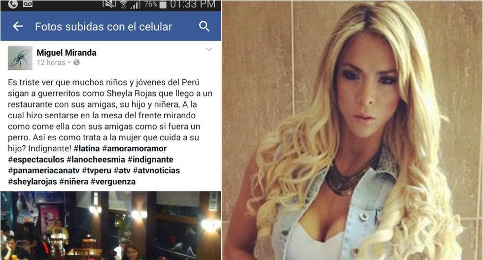 Sheyla Rojas se defiende en Twitter de quienes la acusan de discriminar a su niñera. (Foto: Facebook)