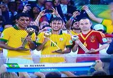 Copa Confederaciones: Neymar, mejor jugador del torneo, recibió el Balón de Oro