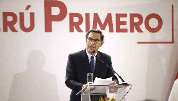 El presidente Martín Vizcarra dio un discurso durante la presentación de la política general del gobierno anunciada ayer en Palacio de Gobierno. (Foto: Renzo Salazar/ GEC)
