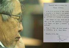 Alberto Fujimori pide que se convoque junta médica para su evaluación