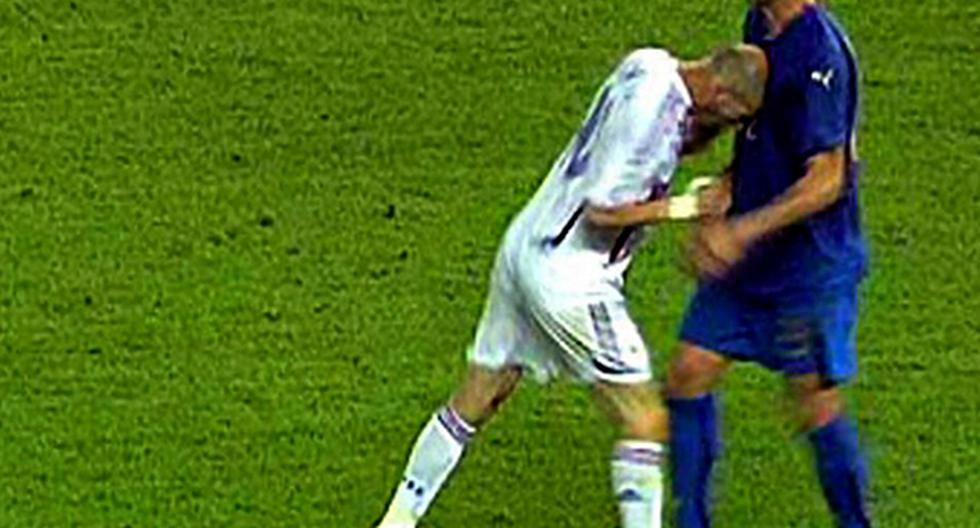 Zinedine Zidane y el famoso golpe a Materazzi. (Foto: Captura)