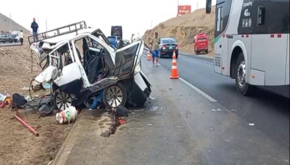 El accidente ocurrió en el kilómetro 147 de la carretera Panamericana Norte. (Foto: Andina)
