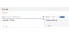 Google Translate: esto pasa con "Alejandro Toledo" en el traductor