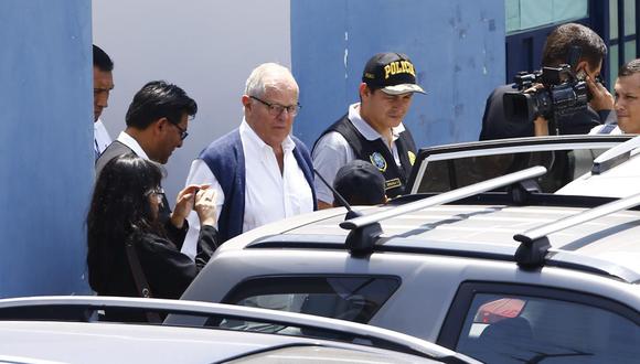 PPK fue trasladado primero al Instituto de Medicina Legal y luego a la Prefectura de Lima por la detención preliminar dictada en su contra. (Foto: Francisco Neyra / GEC)