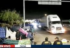 Tacna: se reanuda tránsito vehicular tras nuevo enfrentamiento entre PNP y migrantes en frontera