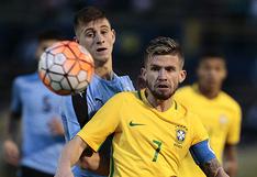 Uruguay remontó y venció 2-1 a Brasil por el Sudamericano Sub 20