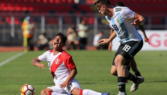 Perú perdió 1-0 Argentina y quedó eliminado del Sudamericano Sub 20. (Foto: AFP)