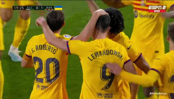 Barcelona se puso adelante en el marcador gracias al gol de ‘Tito’. (Foto: ESPN2)