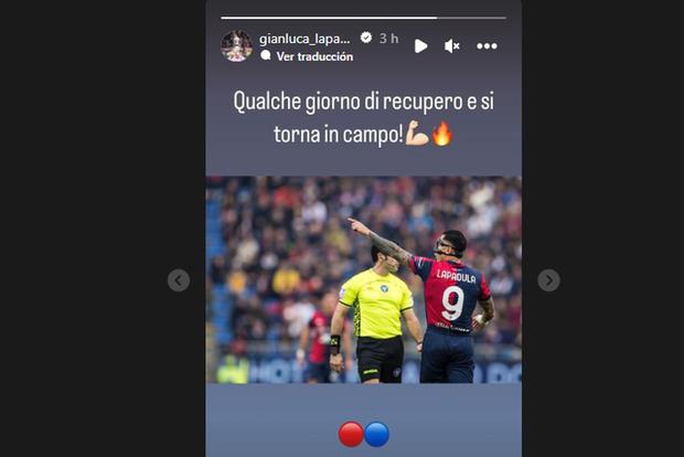 Gianluca Lapadula lanza un esperanzador mensaje sobre su lesión. (Foto: Instagram)