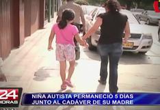 Lima: Niña autista permaneció 5 días junto a cadáver de su madre