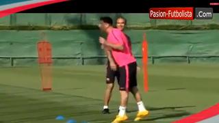 Conoce el divertido juego entre Messi, Mascherano y Alves