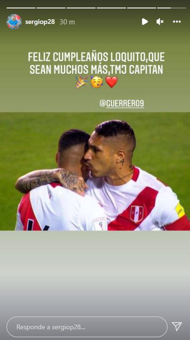 Sergio Peña sent a message to Paolo Guerrero.  (Photo: Instagram)