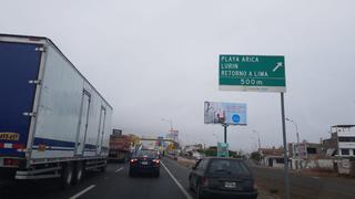 Panamericana Sur: gran congestión se registró esta tarde a la altura de Lurín