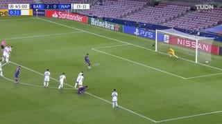 Barcelona vs. Napoli: Luis Suárez convirtió el 3-0 con un gran remate desde el punto penal | VIDEO