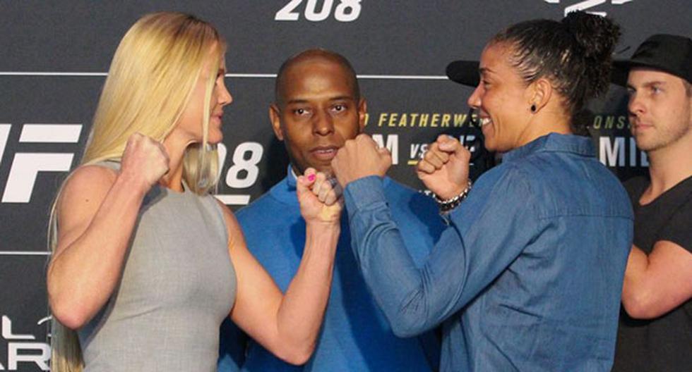 Holly Holm y Germaine de Randamie se vieron las caras previo a UFC 208 | Foto: Captura