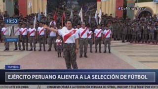 Tumbes: brigada de infantería del Ejército envió saludos a la selección peruana