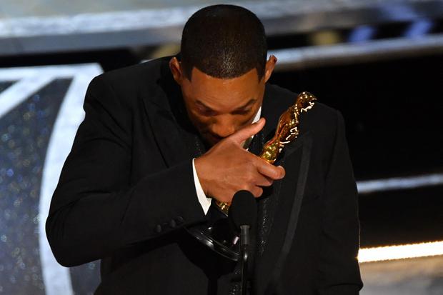 Will Smith wins the Oscar for Best Leading Actor for his role in "King Richard."  Photo: Robyn Beck/AFP