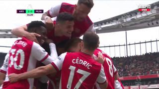 Tras decisión del VAR: Saka anotó de penal el 2-0 del Arsenal vs. Manchester United | VIDEO
