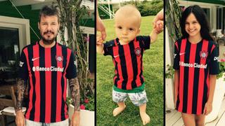 San Lorenzo: Tinelli e hijos lucen en Twitter la nueva camiseta