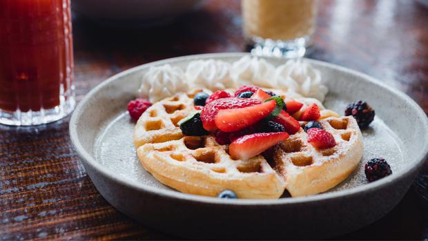 Vegan waffle.  Brunch recipes were made by Solange Martinez-Gonzales.  (Photo: diffusion)