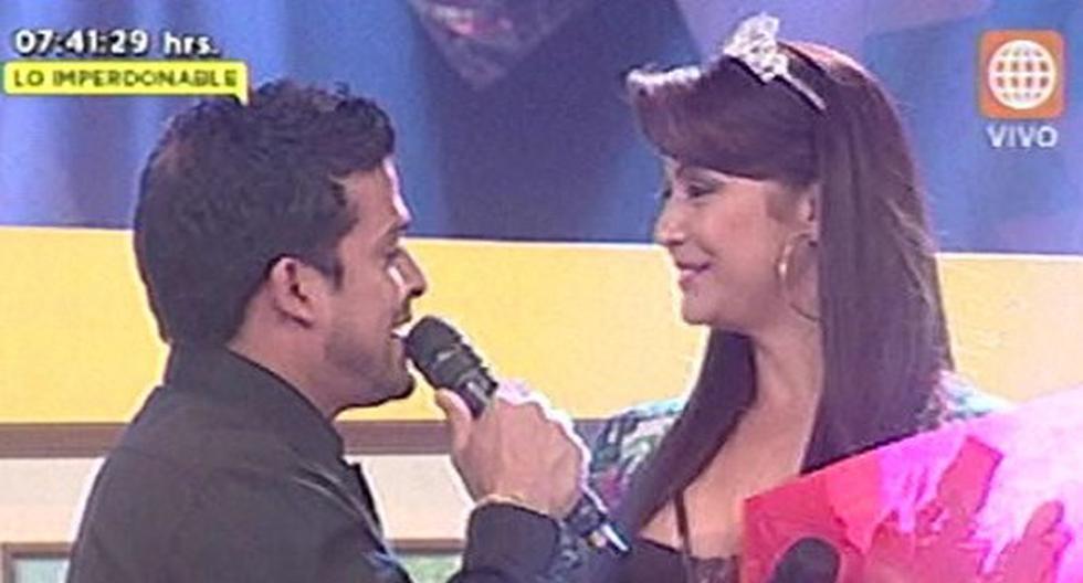 Christian Domínguez y Karla Tarazona. (Foto: Captura de video)