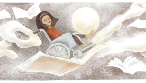 Google recuerda a Gabriela Brimmer, una escritora judía mexicana y activista por los derechos de las personas con discapacidad, con un un emotivo Doodle. (Foto: Google)