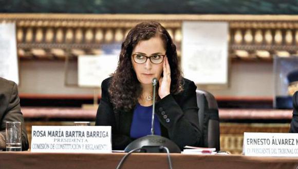 Rosa Bartra fue presidenta de la Comisión de Constitución hasta que el Congreso fue disuelto. (Foto: Renzo Salazar/ El Comercio)
