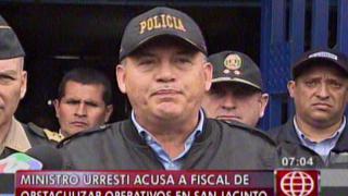 Ministro Urresti y fiscales se enfrentan por San Jacinto