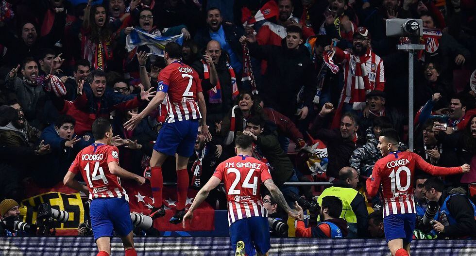 Godín festeja su gol en el Atlético de Madrid vs Juventus (Foto: EFE).