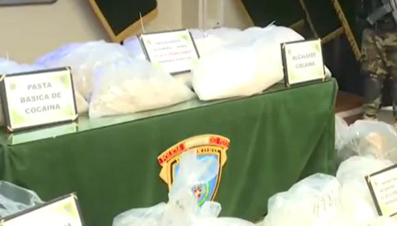 Los paquetes de cocaína llevaban el logo característico de la organización criminal del VRAEM. (Foto: Captura / Canal N)