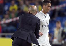 Zidane explicó por qué sustituyó a Cristiano Ronaldo ante Las Palmas