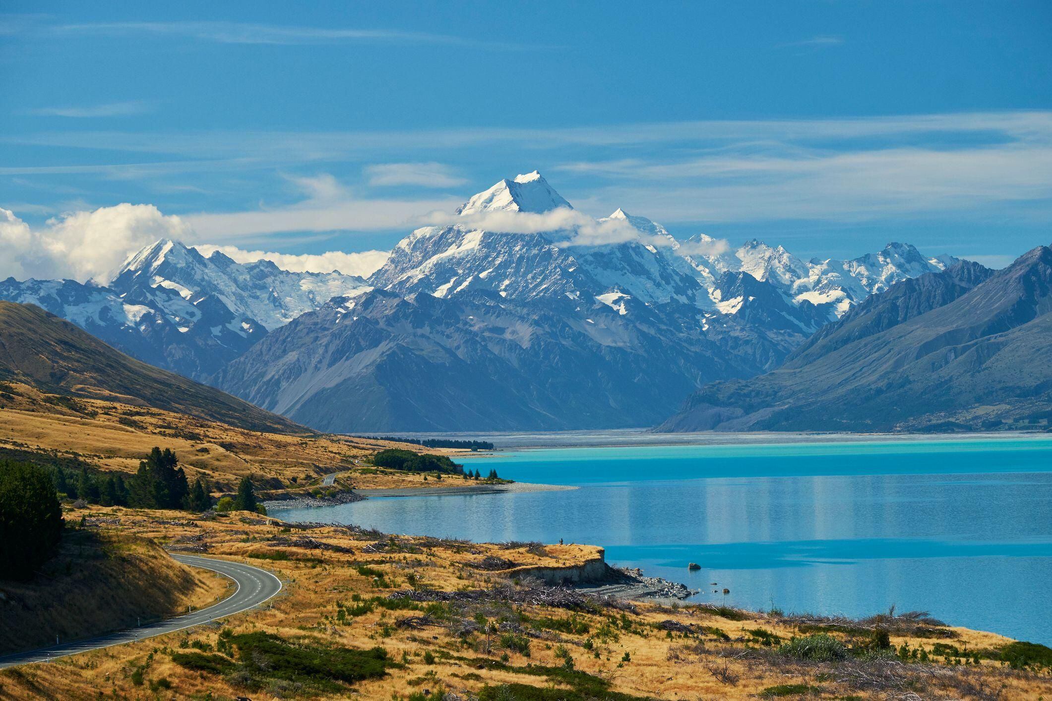 Mount Cook, the highest in New Zealand, is also the highest on the entire mainland of Zealand.  (GET IMAGES).
