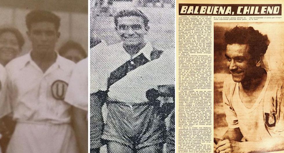 Cholo Balbuena en tres momentos de su vida: cuando debutó en la 'U', en 1936; cuando salió campeón con Muni en 1938 y cuando se convirtió en ídolo de la Universidad de Chile en los 40. Es el único peruano que jugó por Chile un torneo oficial. FOTOS: Verónica Balbuena / Twitter.