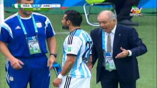 Lavezzi mojó a Sabella en pleno partido porque lo vio nervioso