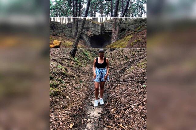 La usuaria de Twitter halló el bosque y el lugar exacto de la cueva en la serie 'Dark', pero esta en la vida real no existe.| Foto: Diana Mendoza Jerez/Twitter
