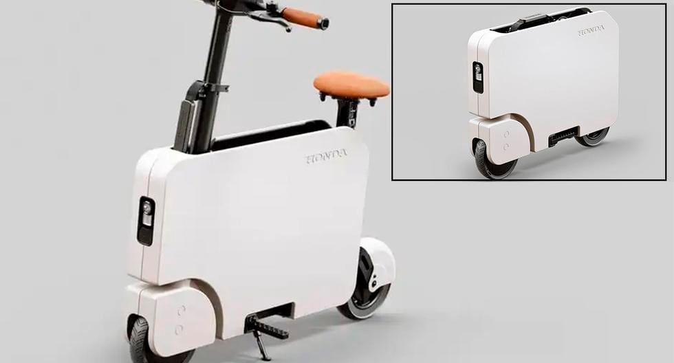 Honda Motocompacto, an electric motorcycle so compact that it looks like a briefcase