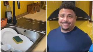 Ronaldo y el curioso sorteo de tareas de la casa que determinó que lave los platos | VIDEO