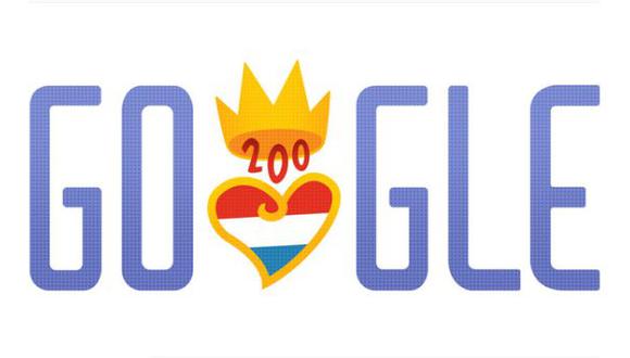 Google celebra los 200 años del Reino de Holanda con un doodle