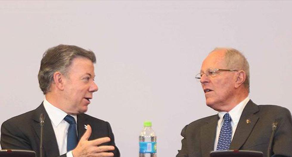 Los presidentes PPK y Juan Manuel Santos se reunirán en Colombia en enero de 2018. (Andina)