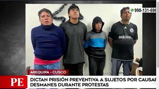 Violentas protestas: dictan prisión preventiva para dos detenidos en Cusco y Arequipa