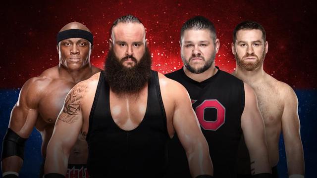 Bobby Lashley y Braun Strowman vs. Sami Zayn y Kevin Owens. (Foto: WWE)