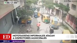 San Juan de Miraflores: mototaxistas informales agreden a trabajadores municipales | VIDEO