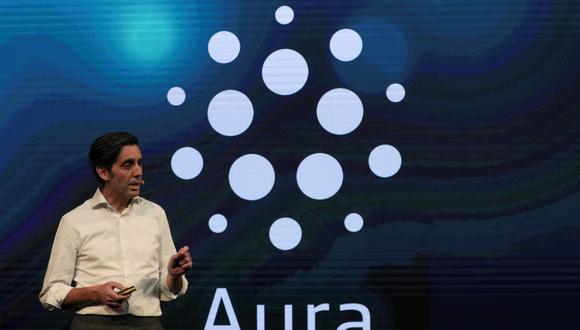 José María Álvarez Pallete presidente de telefónica brinda detalles del funcionamiento de Aura en el Mobile World Congress que se viene desarrollando en Barcelona. (Foto: Reuters)